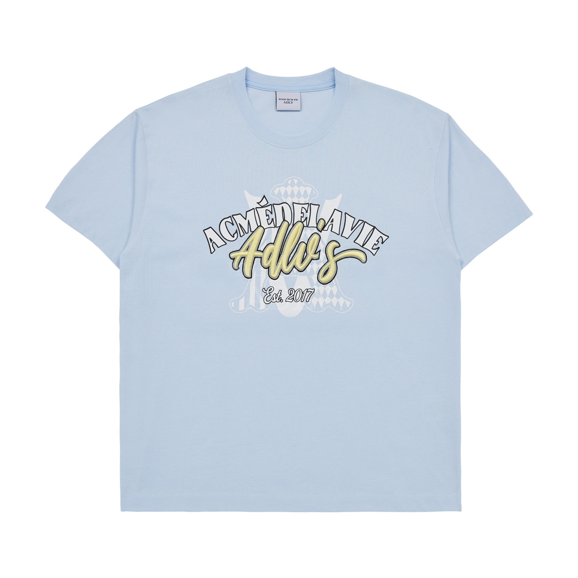 Adlv X Lisa A Logo Mono Emboss Emb Tee - Sky