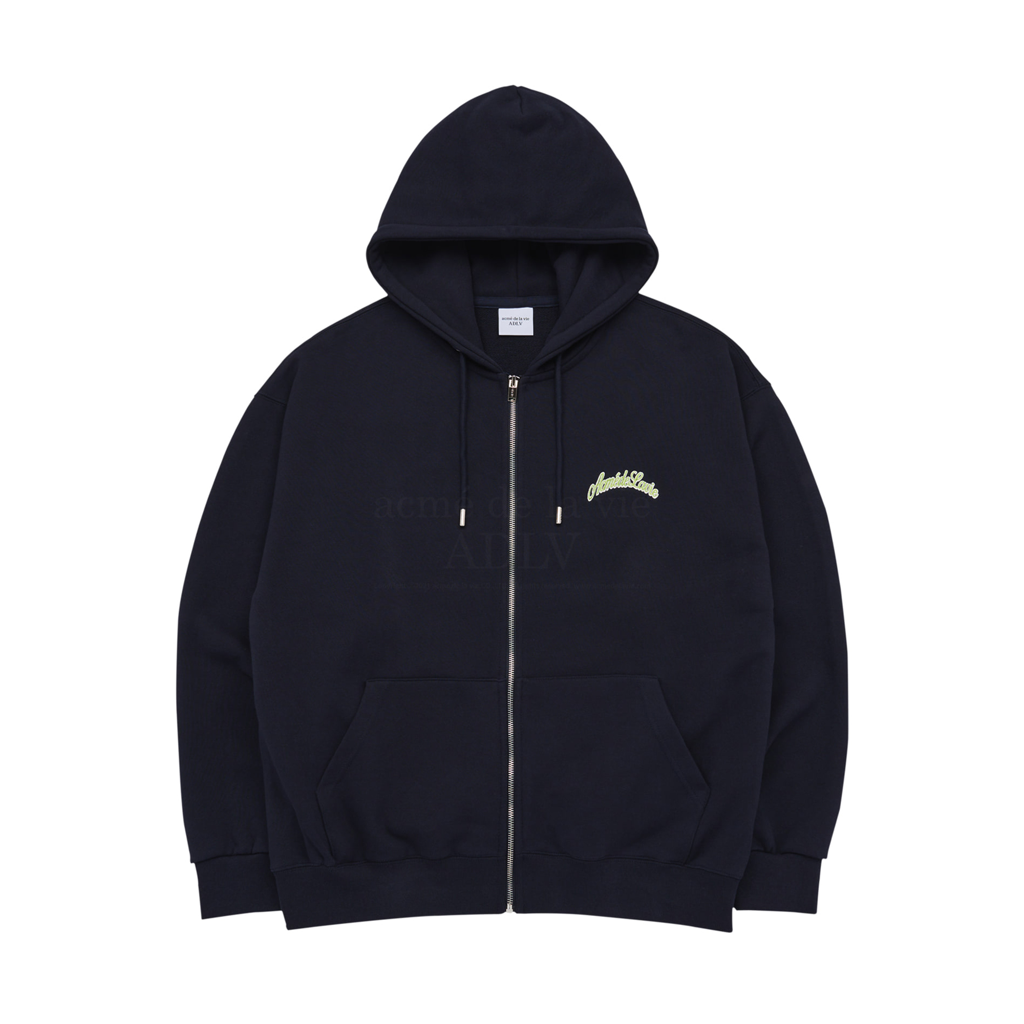 Adlv X Lisa A Logo Symbol Printing Zip Hoodie