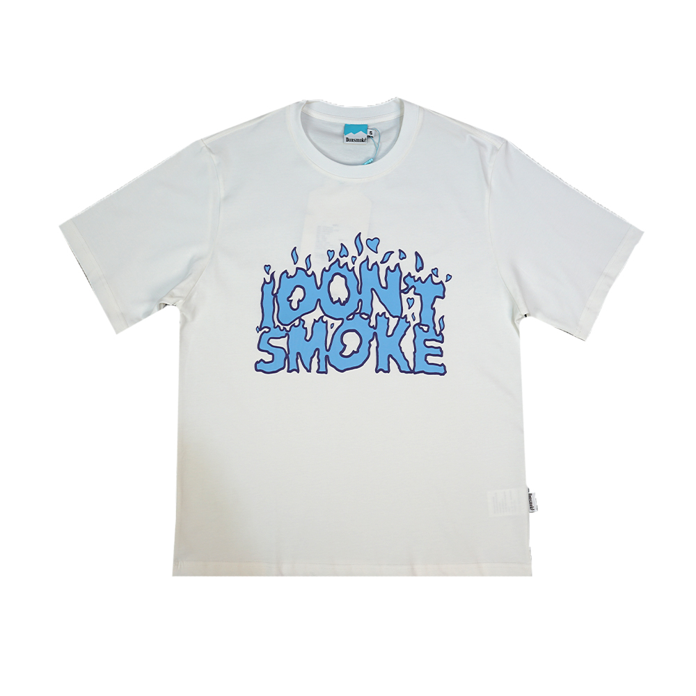 Donsmoke Burning Font Tee - White