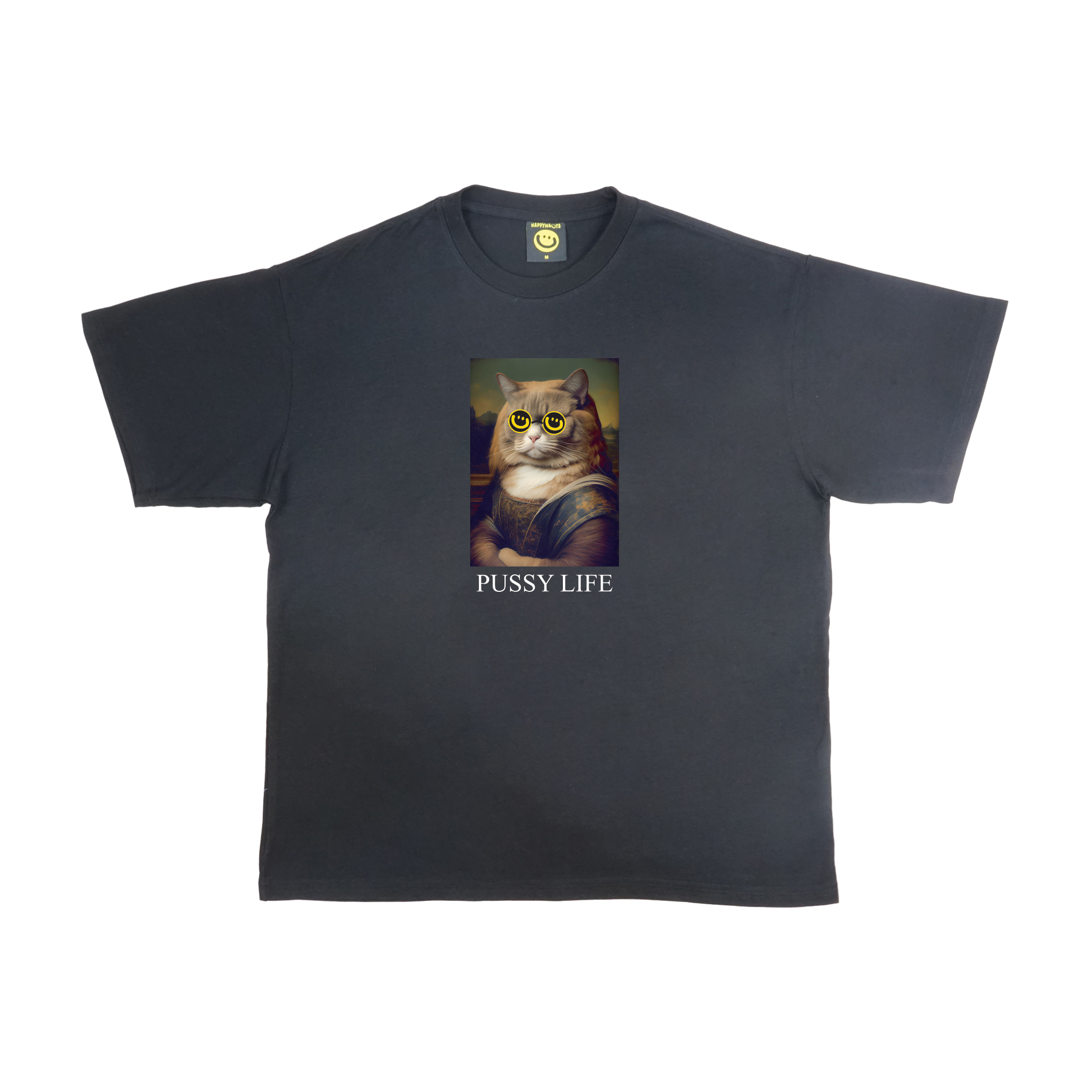 Happynauts Cat Lisa Tee - Black