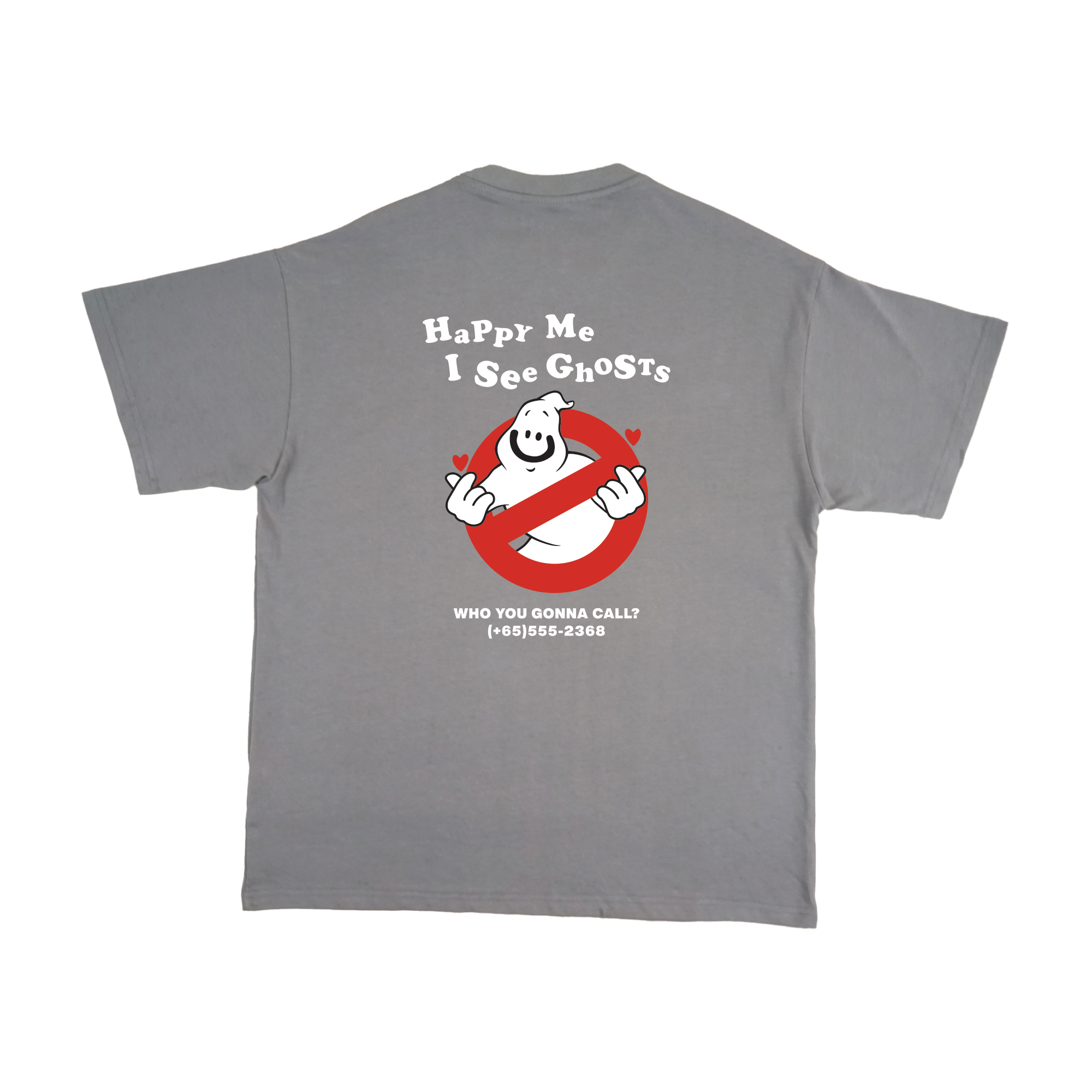 Happynauts Ghost Tee - Cement