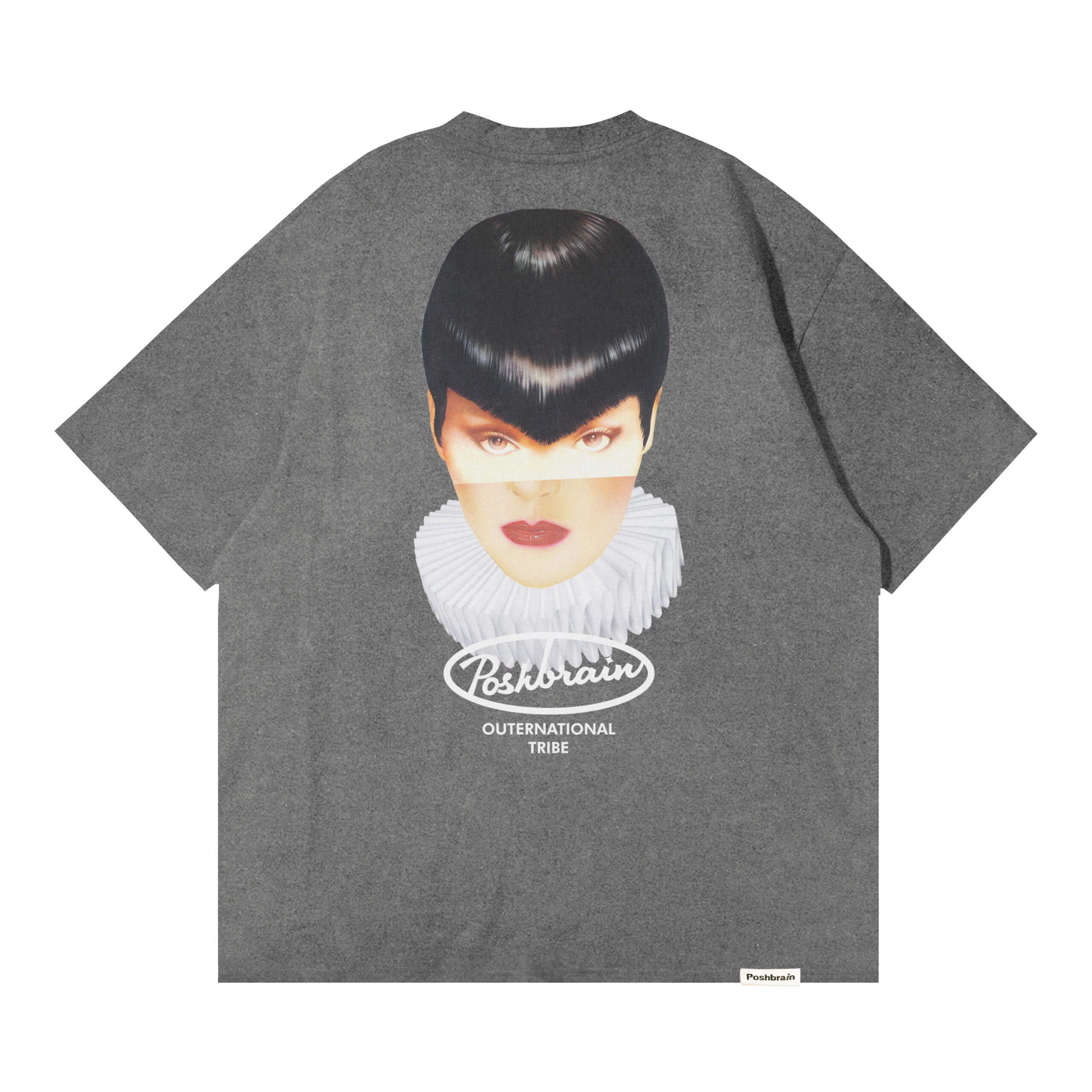 Poshbrain Behead Washed Tee - Grey