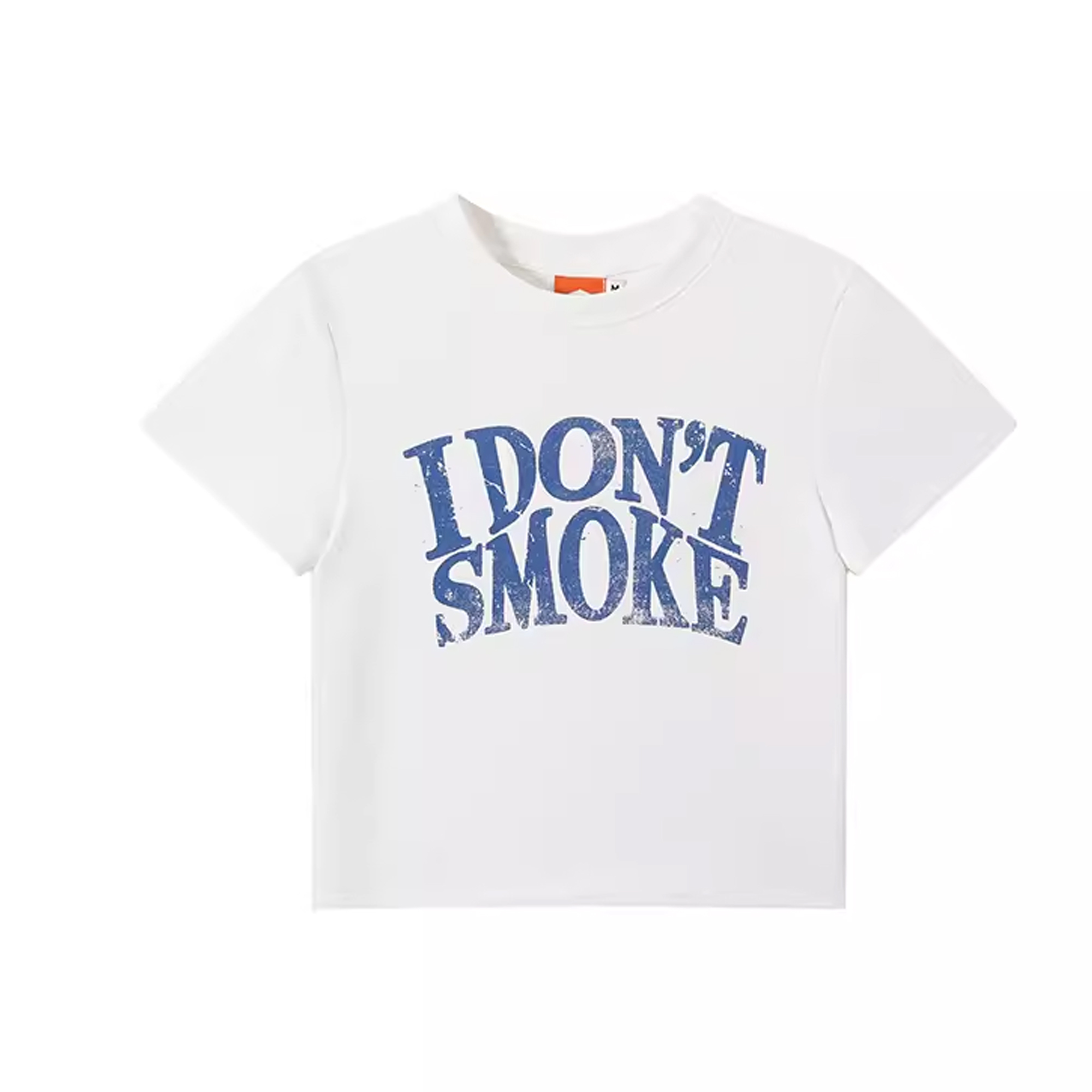 Donsmoke Wm Logo Cropped Tee - White