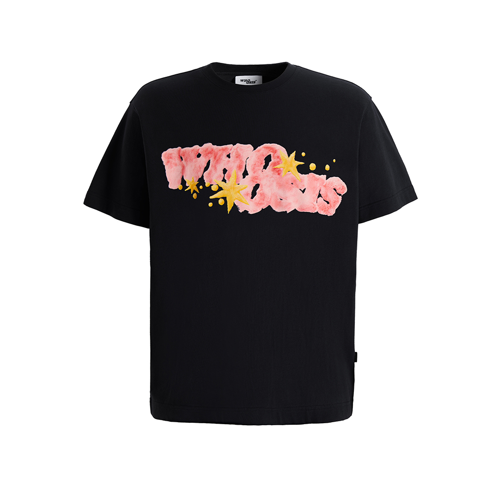 Whoosis Plush Logo Tee - Black