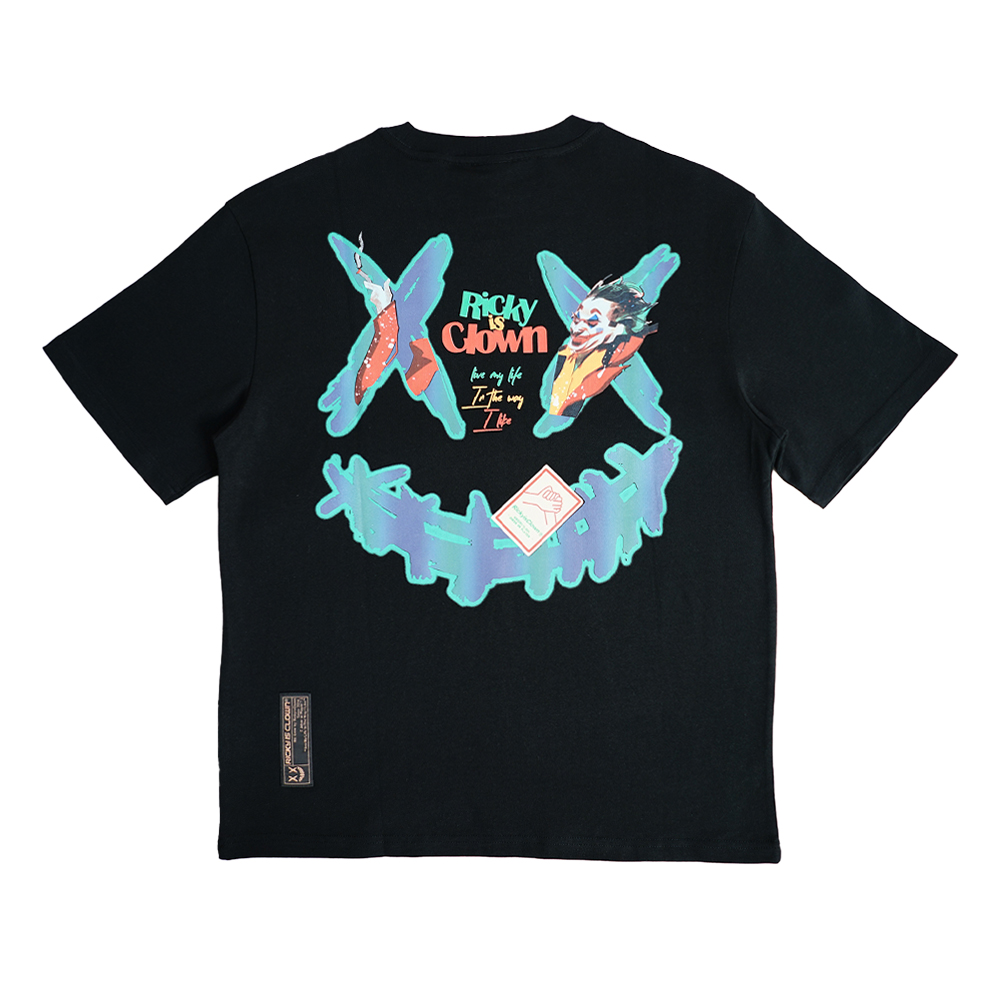 Ric Tear Limited Joker Smiley Tee - Black