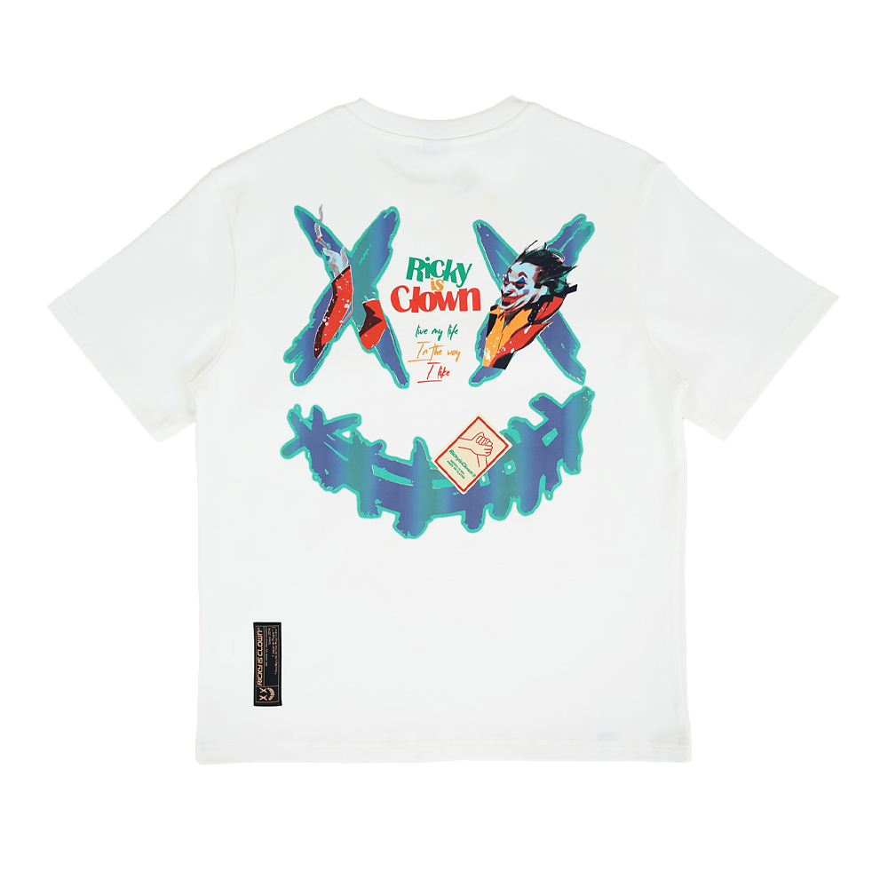 Ric Tear Limited Joker Smiley Tee - White