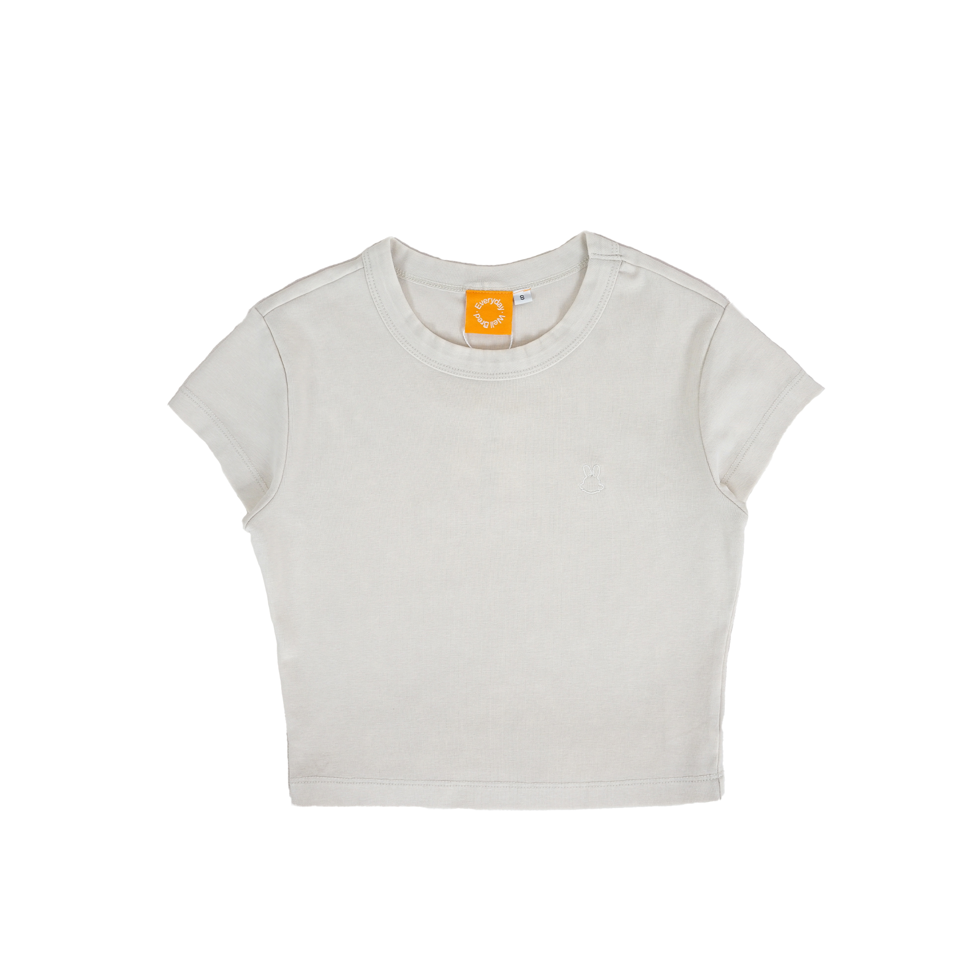 Wb Everyday Rabbit Eco-Cloud Crop Tee - Beige
