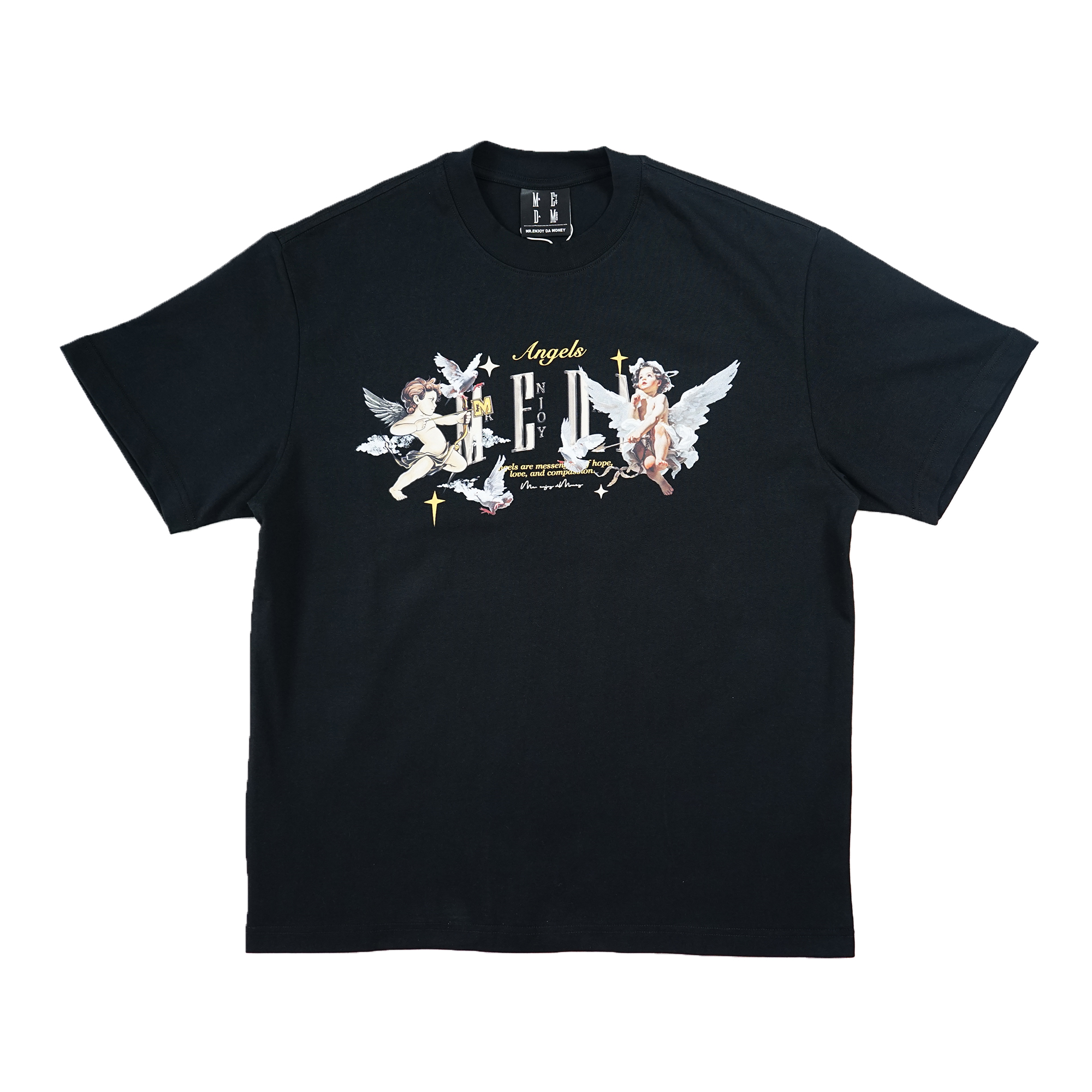 Medm Angel Dove Tee - Black