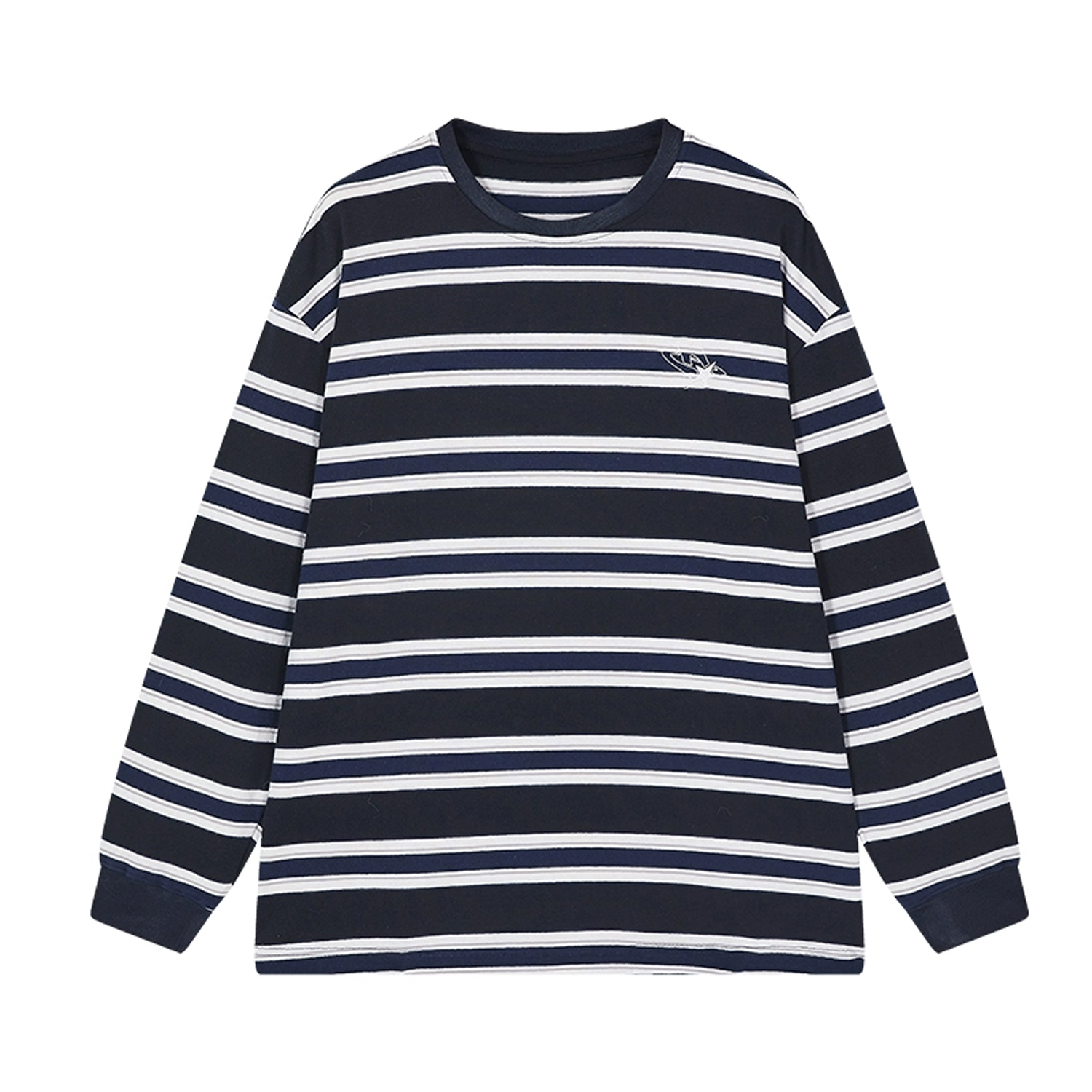 Donsmoke Stripe Long Sleeve Tee - Black
