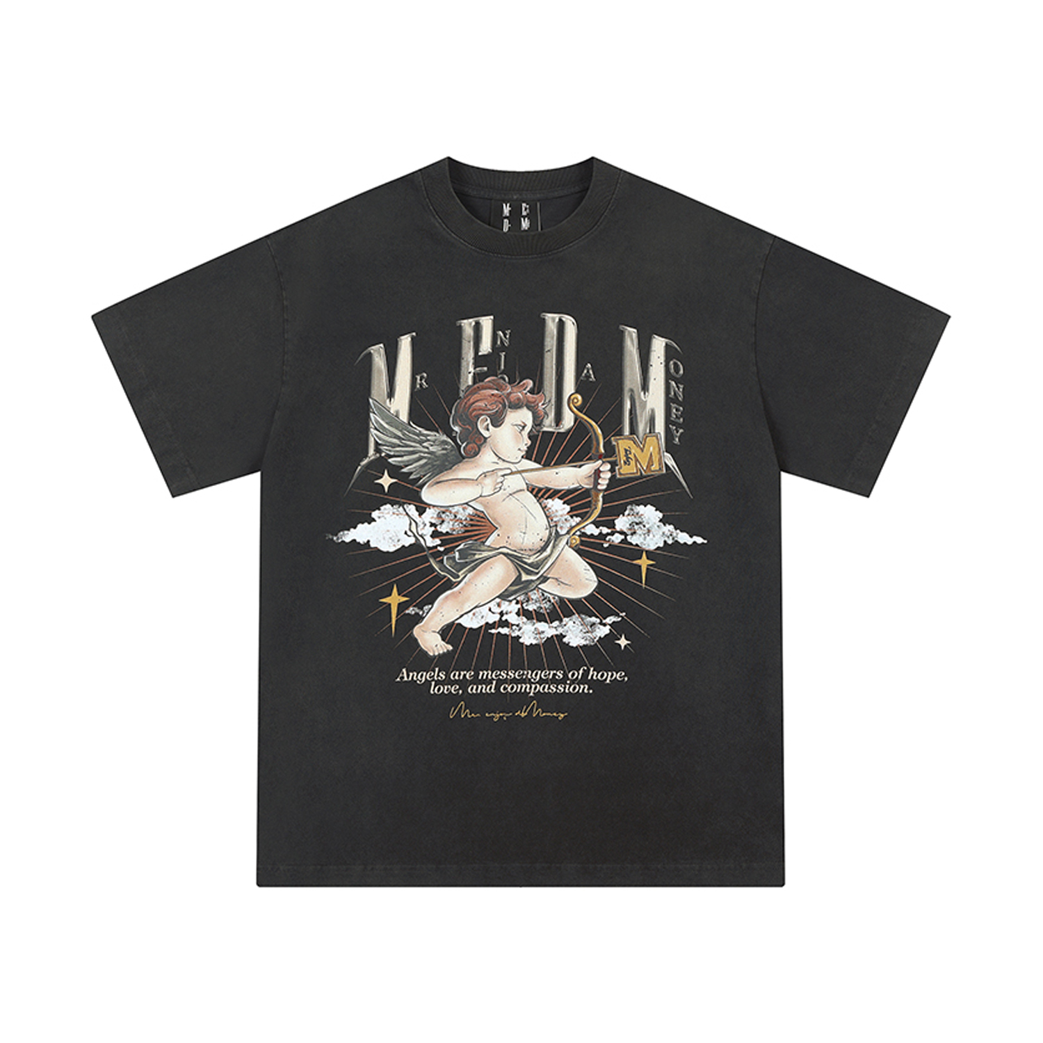 Medm Cupid Washed Tee - Black
