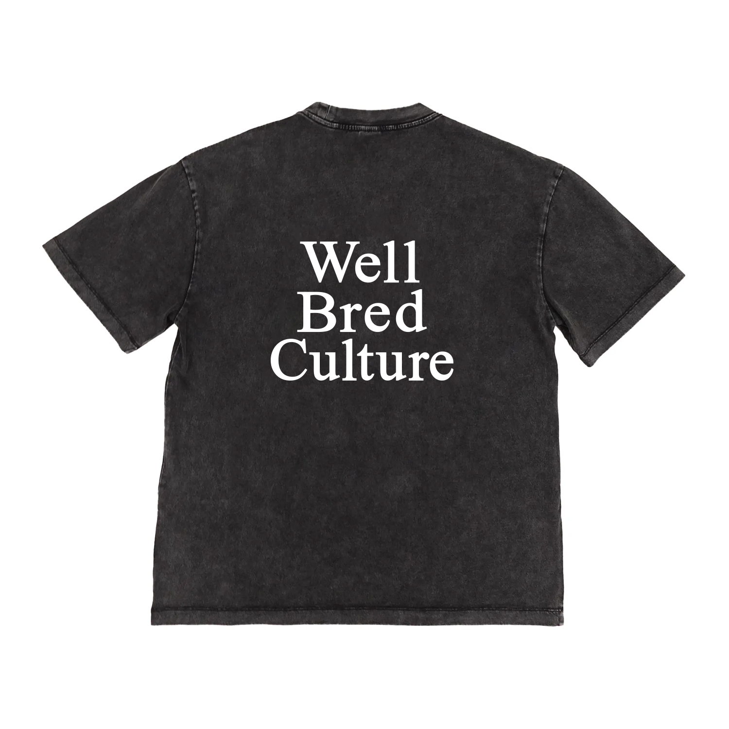 WellBred Club “Culture” Font Wash Tee - Black